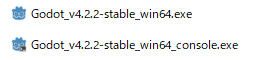 Godot Windows版exeファイル