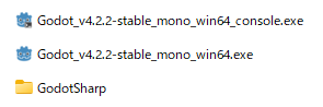 Godot Windows版C#　exeファイル